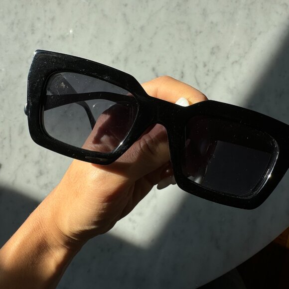 Anine Bing INDIO SUNGLASSES MONOGRAM Black - Picture 7 of 7